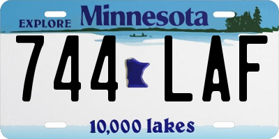 MN license plate 744LAF