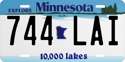 MN license plate 744LAI