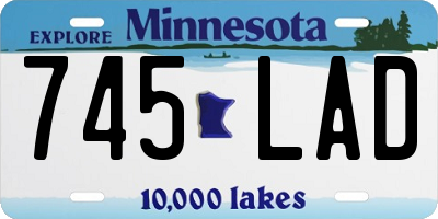MN license plate 745LAD