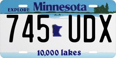 MN license plate 745UDX