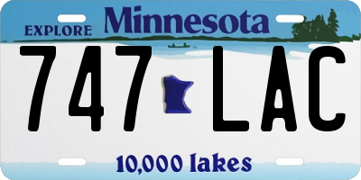 MN license plate 747LAC