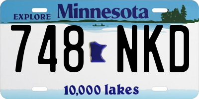 MN license plate 748NKD