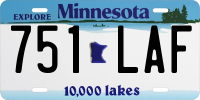 MN license plate 751LAF