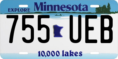 MN license plate 755UEB