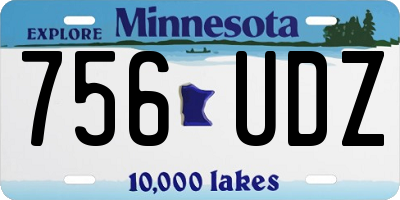 MN license plate 756UDZ