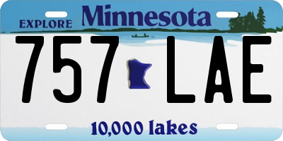 MN license plate 757LAE