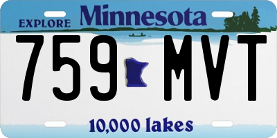 MN license plate 759MVT