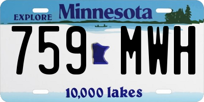 MN license plate 759MWH