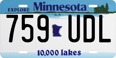 MN license plate 759UDL