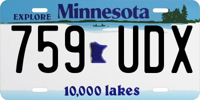 MN license plate 759UDX
