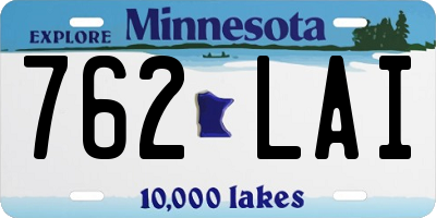 MN license plate 762LAI