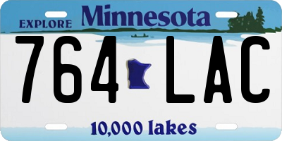 MN license plate 764LAC