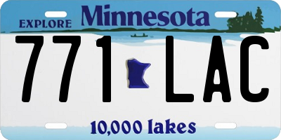 MN license plate 771LAC
