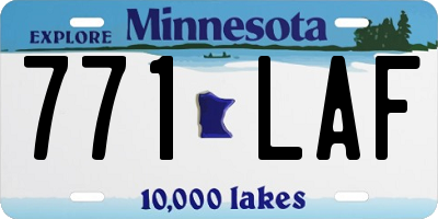 MN license plate 771LAF