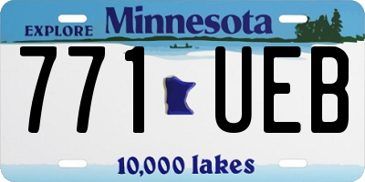 MN license plate 771UEB