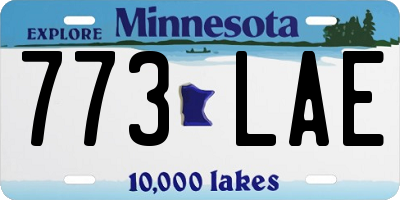 MN license plate 773LAE