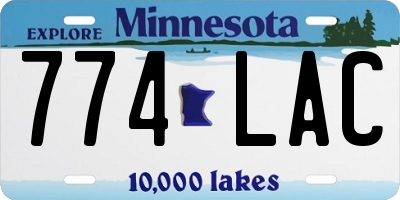 MN license plate 774LAC