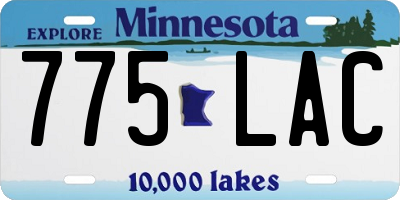 MN license plate 775LAC