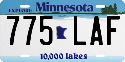 MN license plate 775LAF