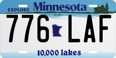 MN license plate 776LAF