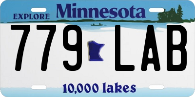 MN license plate 779LAB