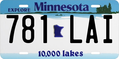 MN license plate 781LAI