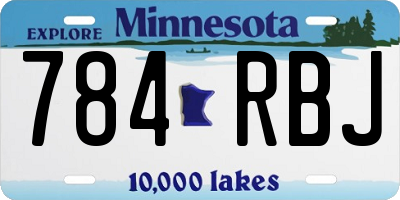 MN license plate 784RBJ