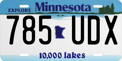 MN license plate 785UDX