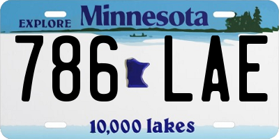 MN license plate 786LAE