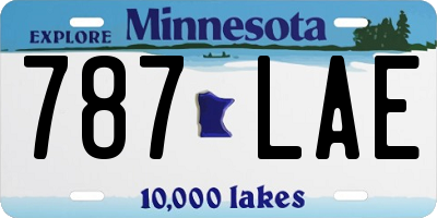 MN license plate 787LAE