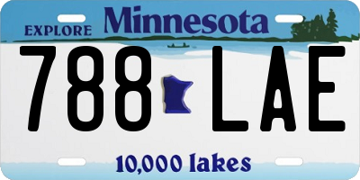 MN license plate 788LAE
