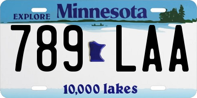 MN license plate 789LAA