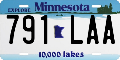 MN license plate 791LAA