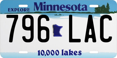 MN license plate 796LAC