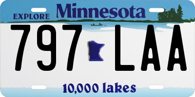 MN license plate 797LAA