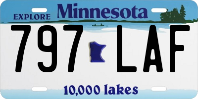 MN license plate 797LAF