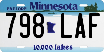 MN license plate 798LAF