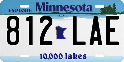 MN license plate 812LAE