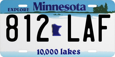 MN license plate 812LAF