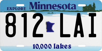 MN license plate 812LAI