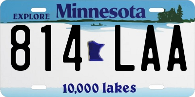 MN license plate 814LAA