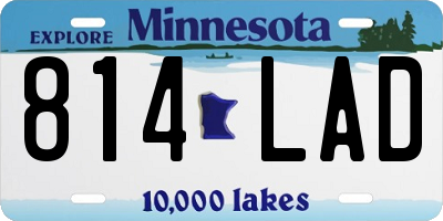 MN license plate 814LAD