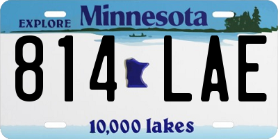 MN license plate 814LAE