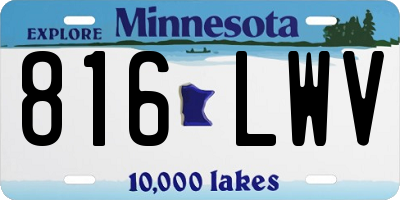 MN license plate 816LWV