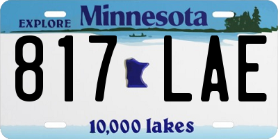 MN license plate 817LAE