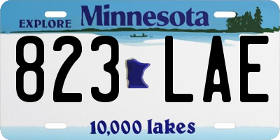 MN license plate 823LAE