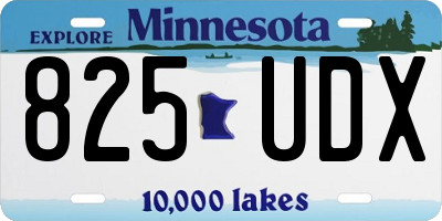 MN license plate 825UDX