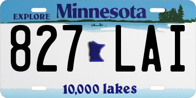 MN license plate 827LAI