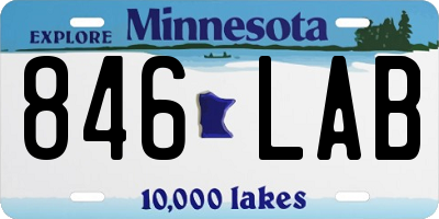 MN license plate 846LAB