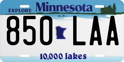 MN license plate 850LAA